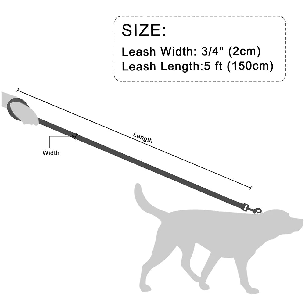 1,5 m lange Hundeleine aus Leder - Schleppleine Hund