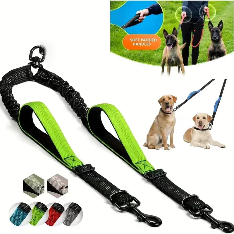 Doppelleinen Kupplung für Hunde - Schleppleine Hund