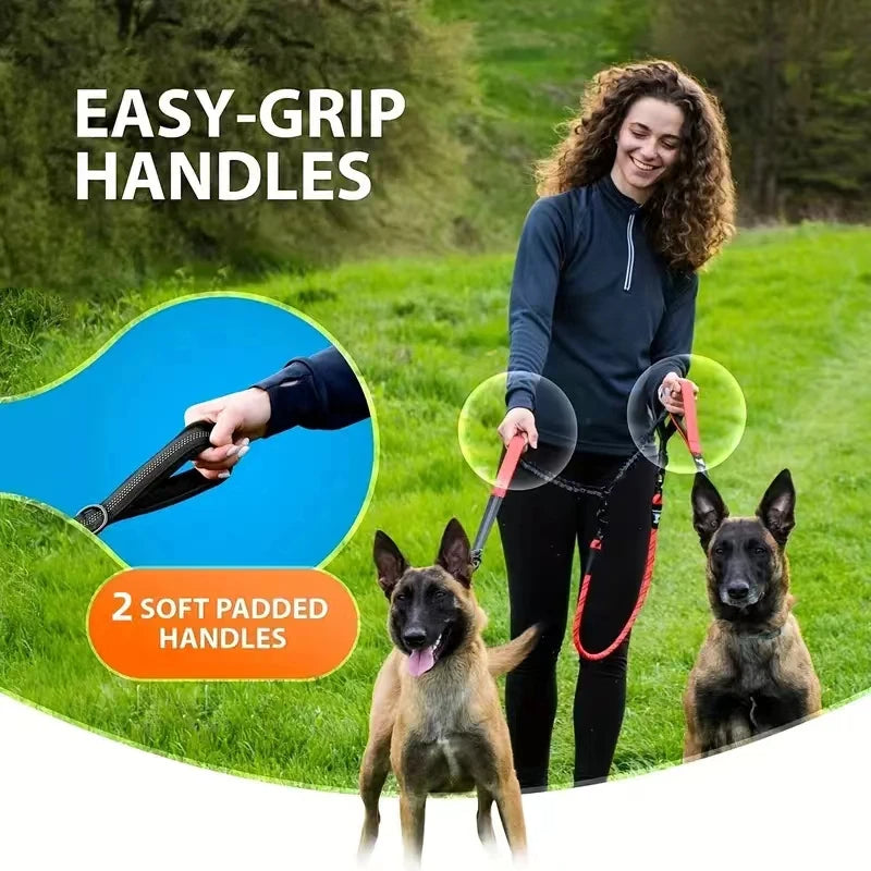 Doppelleinen Kupplung für Hunde - Schleppleine Hund