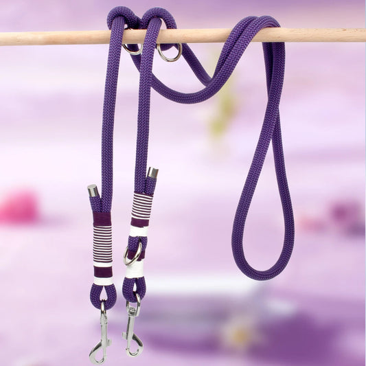 Doppelte Hundeleine aus Seil - Schleppleine Hund