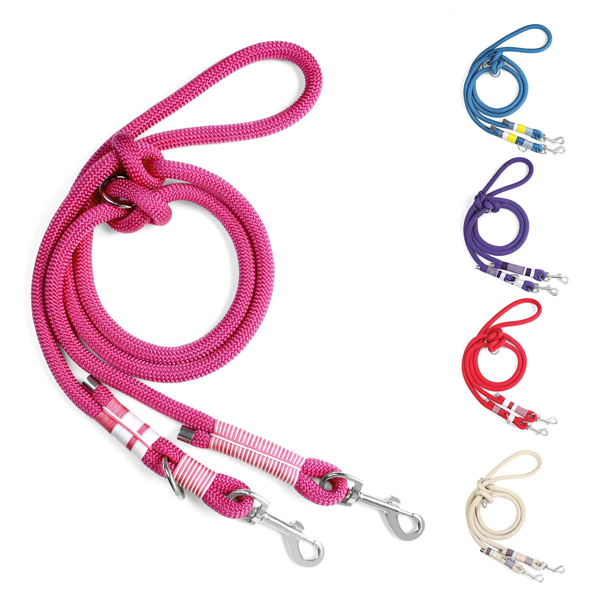 Doppelte Hundeleine aus Seil - Schleppleine Hund