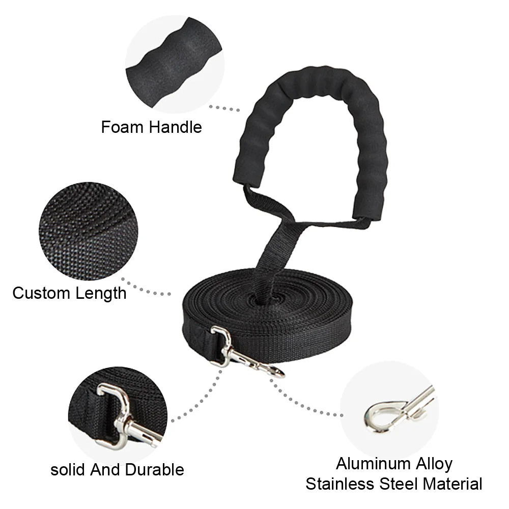 Nylonleine mit Schwammgriff - Schleppleine Hund