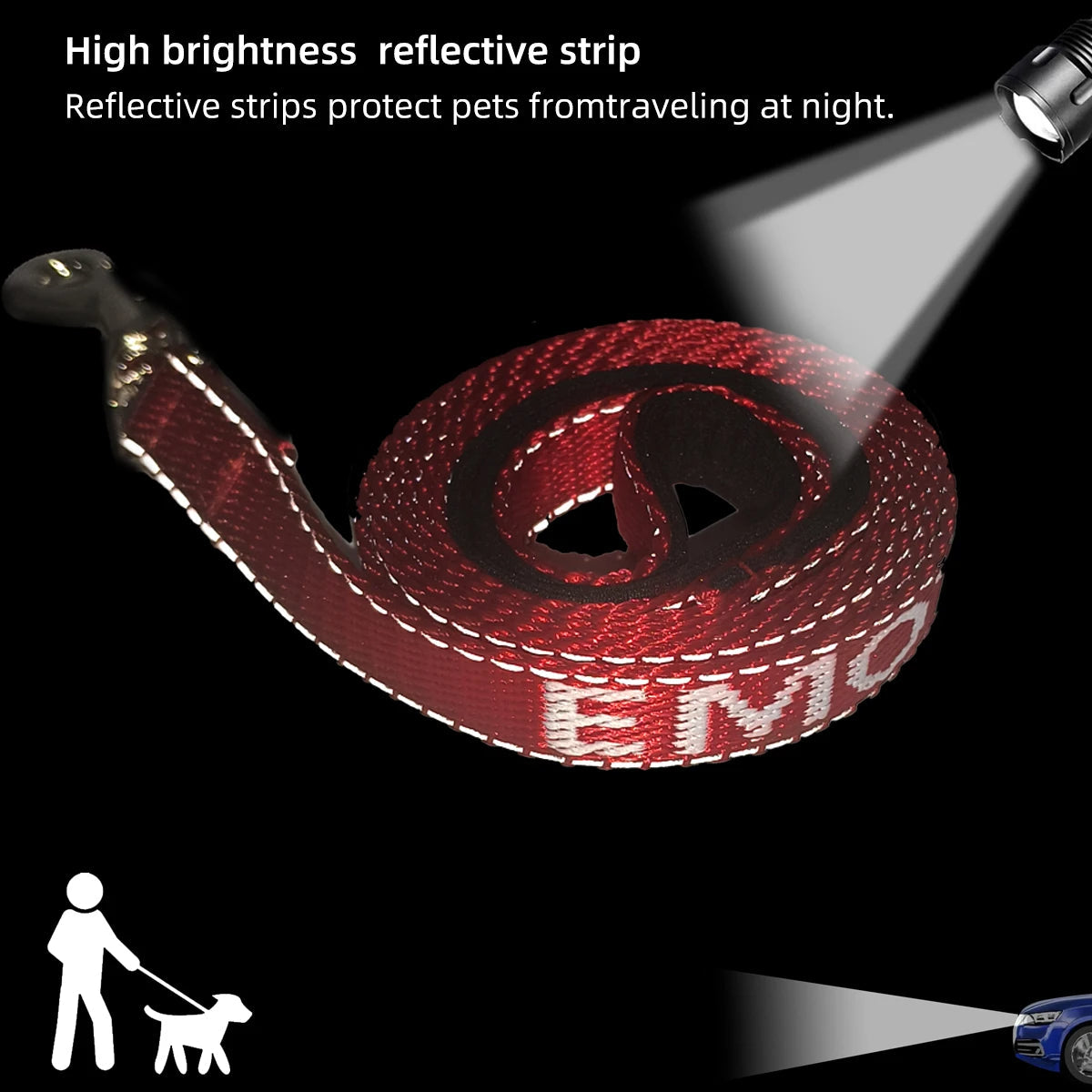 Rote Hundeleine - Schleppleine Hund