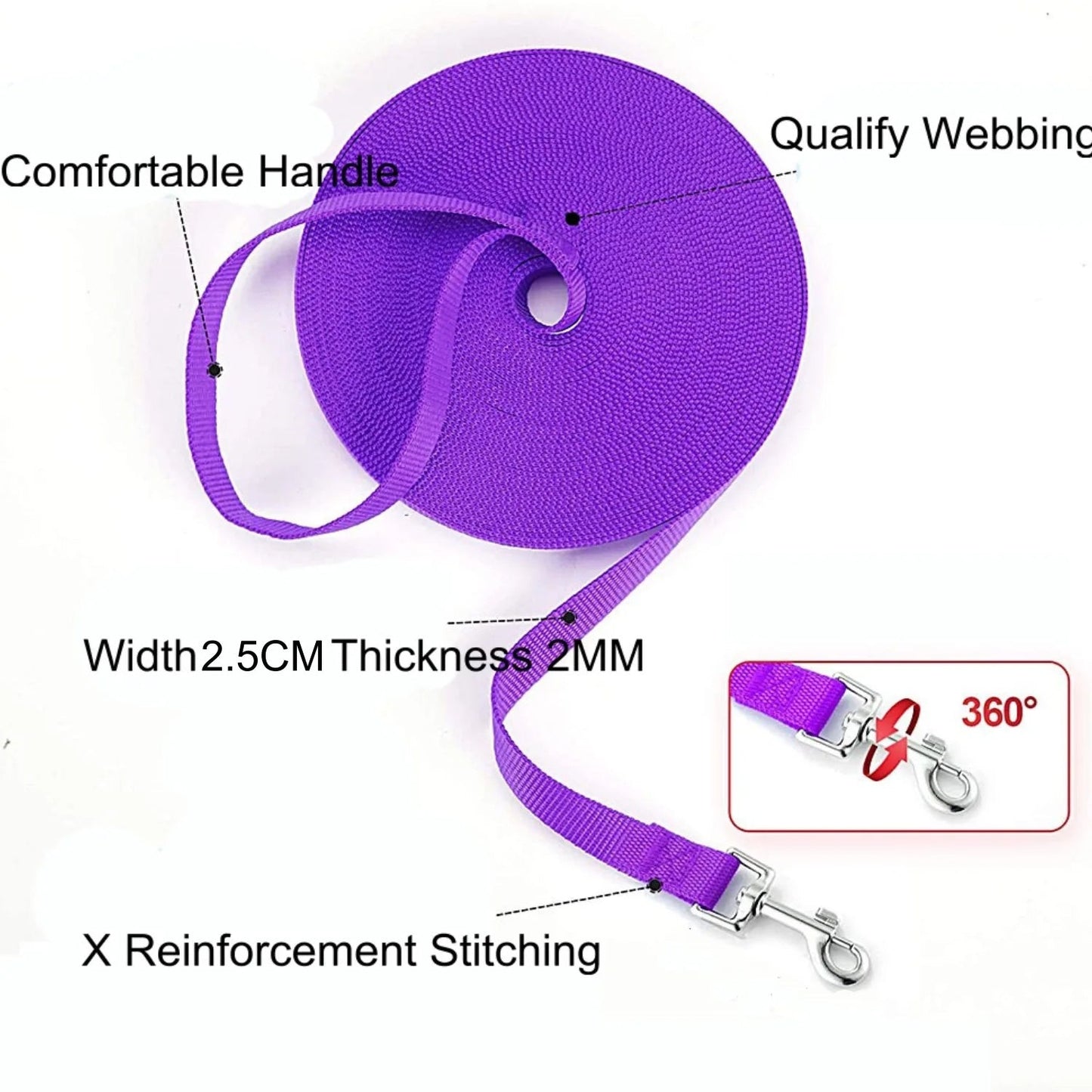 Strapazierfähige Leine für Das Hundetraining - Schleppleine Hund