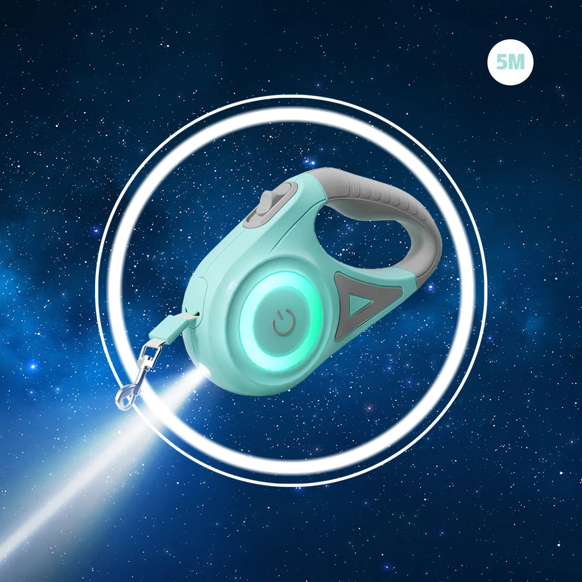 Einziehbare LED-Hundeleine mit Licht - Schleppleine Hund